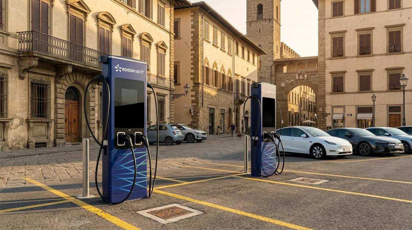 Colonnina ricarica Edison Next