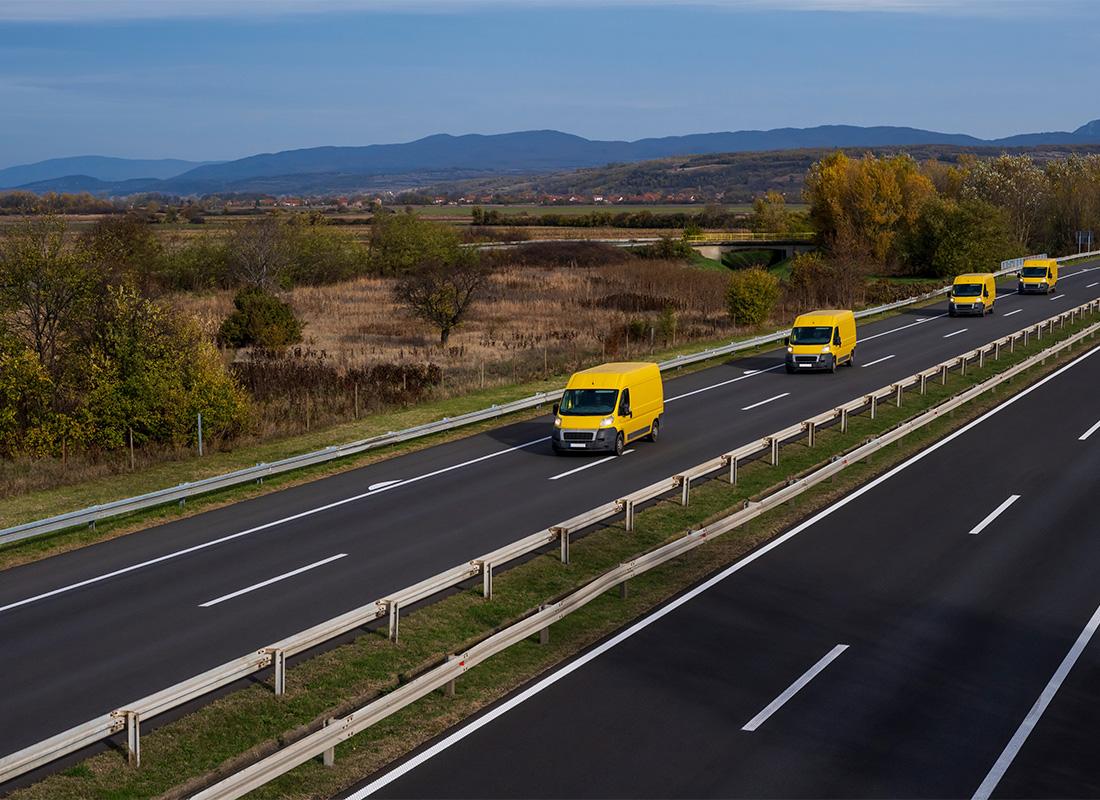 furgoni in autostrada